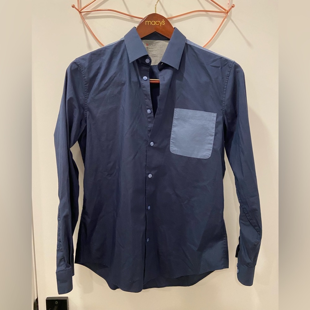 Calvin Klein Extreme Slim Fit Navy dress shirt